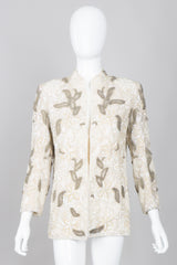 Loris Azzaro Beaded Leaf Jacket