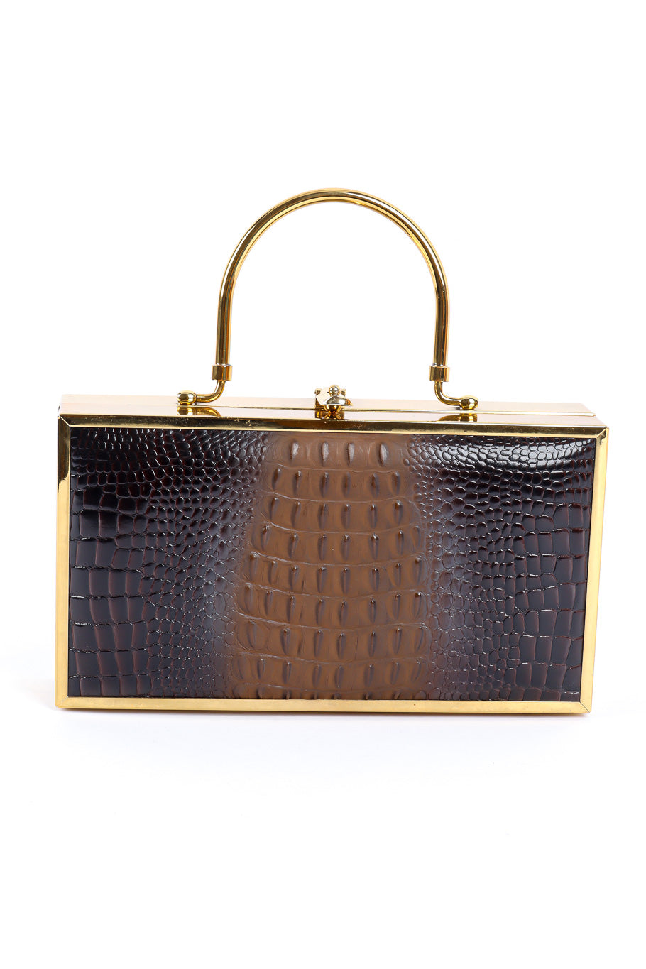 Lou Taylor gold frame box purse product shot @recessla