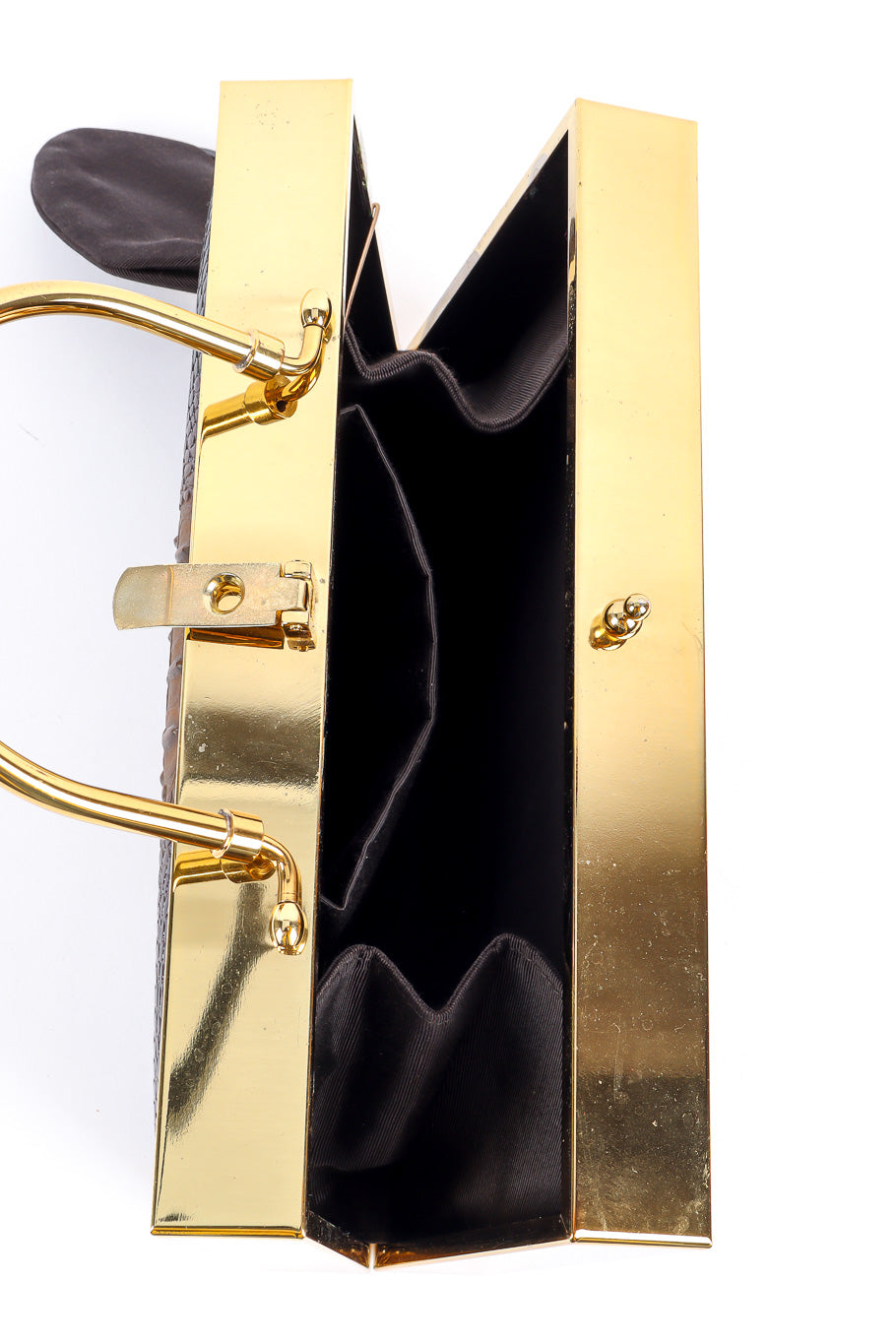 Lou Taylor gold frame box purse gold frame details @recessla