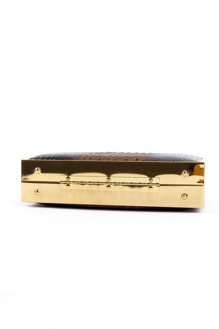 Lou Taylor gold frame box purse bottom detail @recessla
