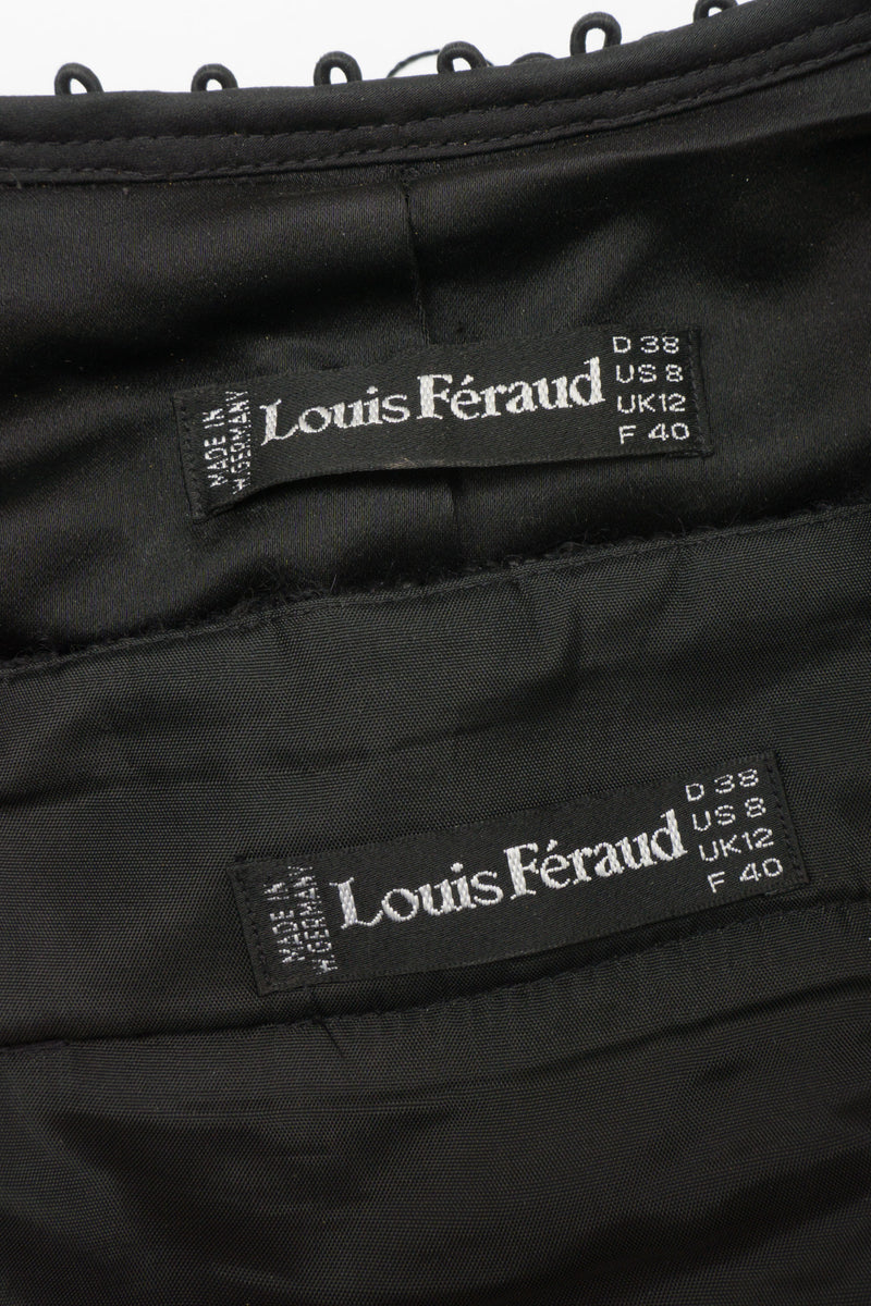 Vintage Louis Feraud Gray Jacket Skirt Suit Size 14 