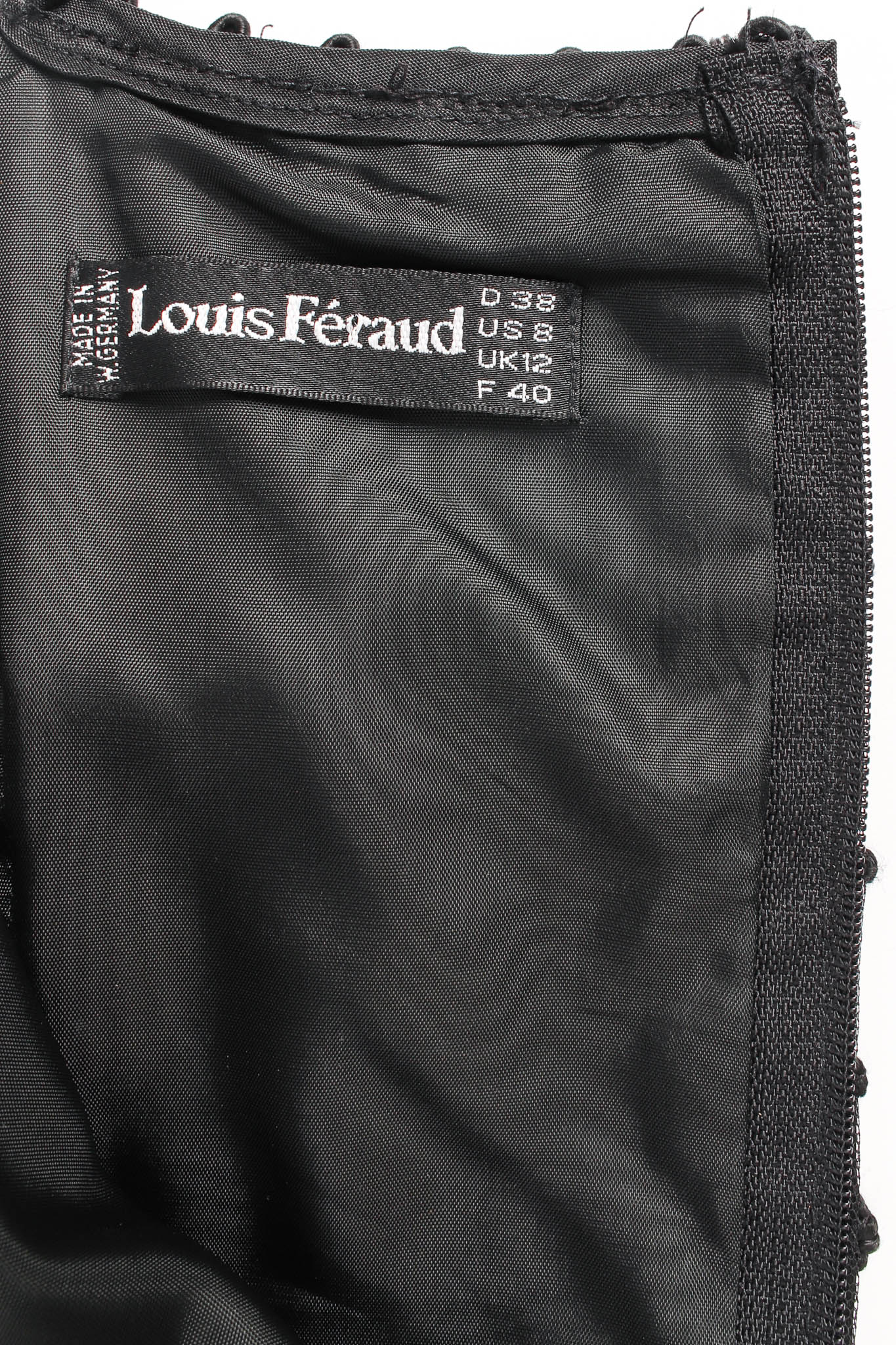 Vintage Louis Féraud Abstract Embroidered Tassel Dress tags @ Recess LA
