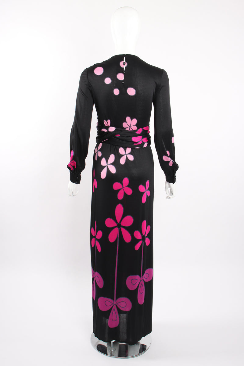 Vintage Louis Feraud Ombré Floral Jersey Dress on Mannequin back at Recess Los Angeles