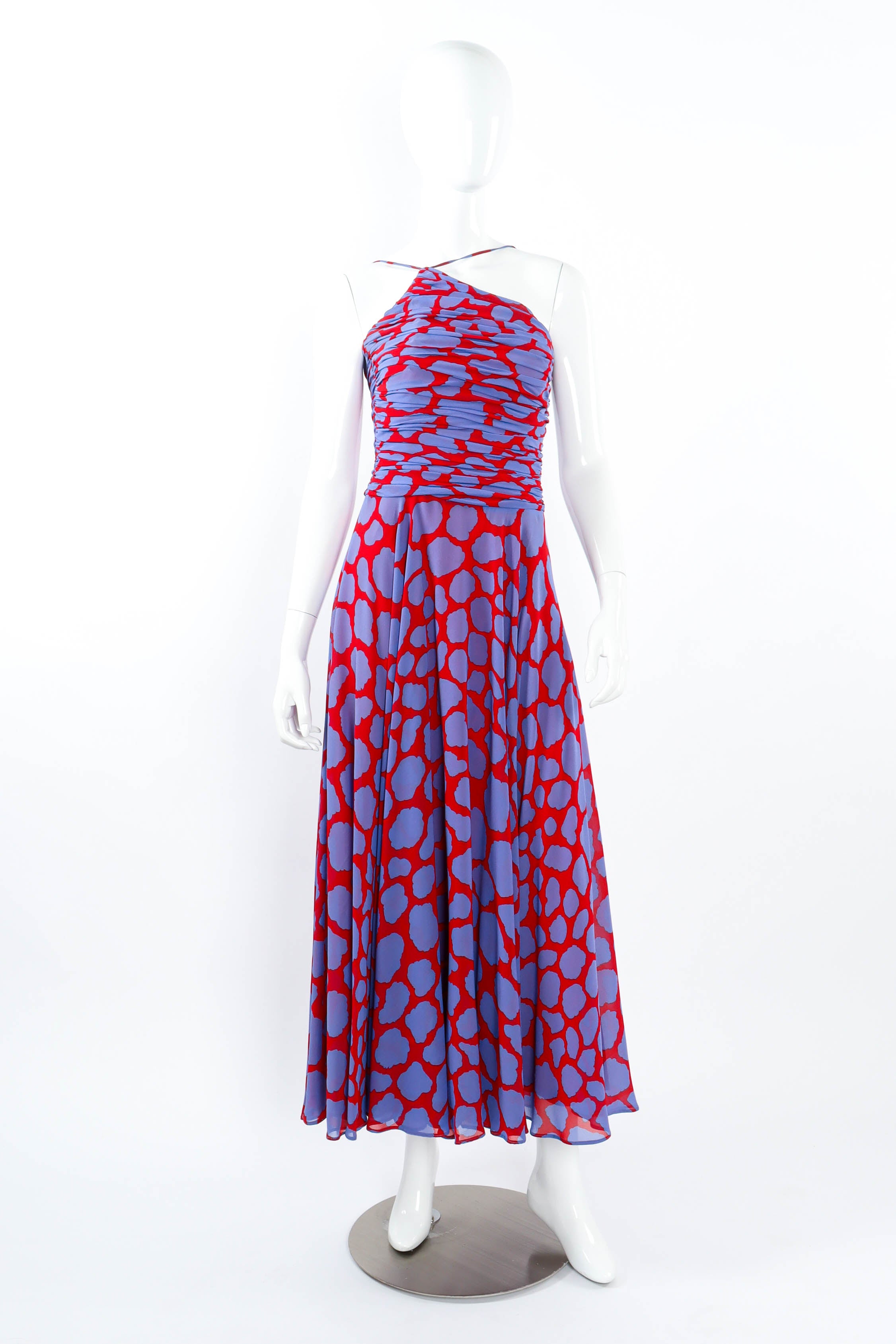 Vintage Louis Féraud Cloud Print Soirée Dress on mannequin front @ Recess LA