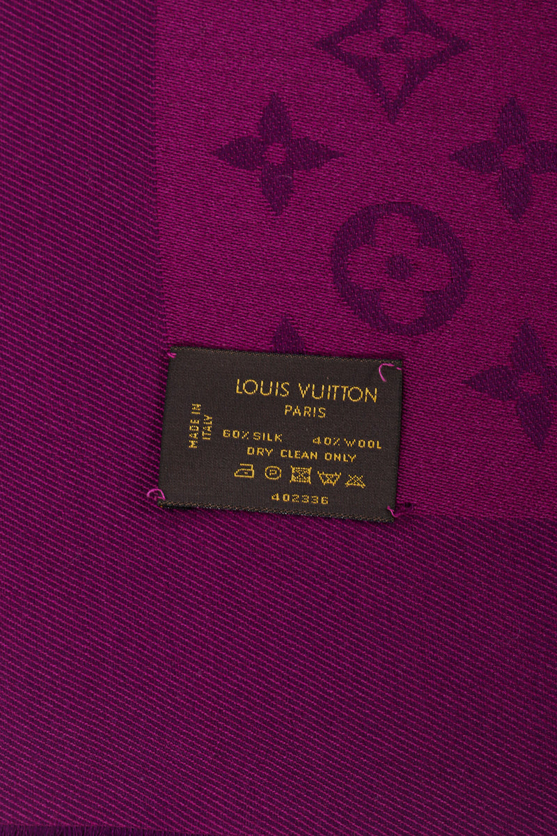 Louis Vuitton Oversized Monogram Scarf label @recessla