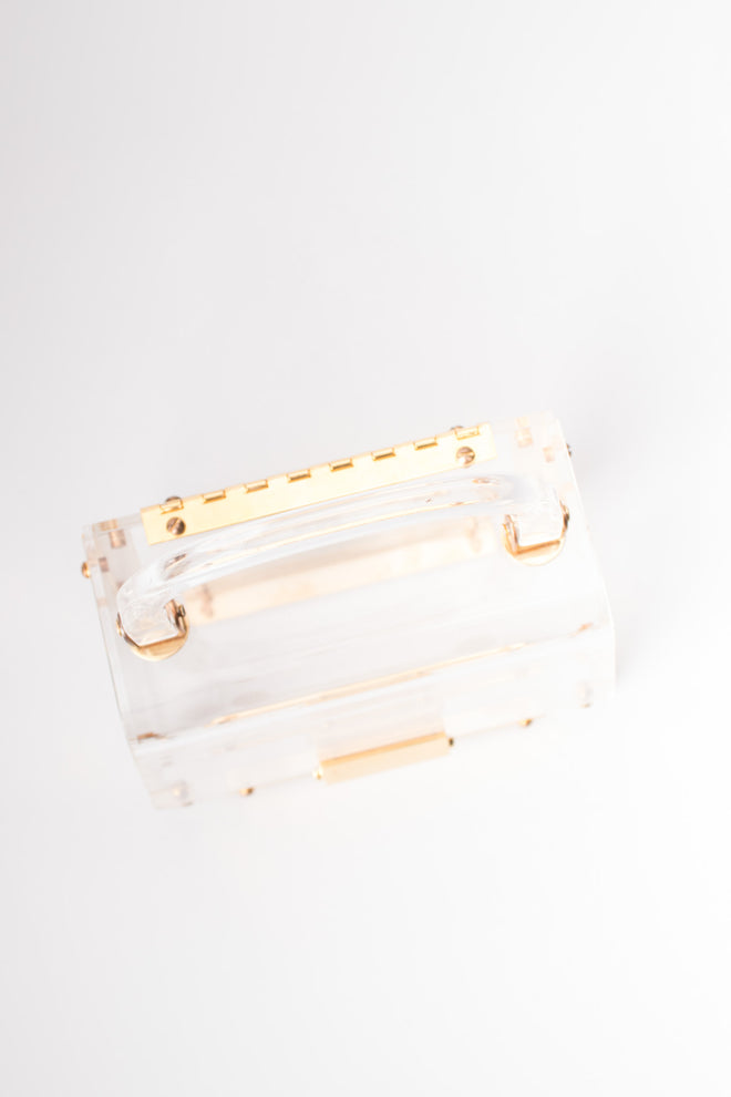 Vintage Lucite Acrylic Clear Box Bag