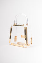 Vintage Lucite Acrylic Clear Box Bag