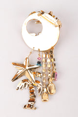 Recess Los Angeles Vintage Lunch At The Ritz Enamel Hollywood Stars Crystal Brooch