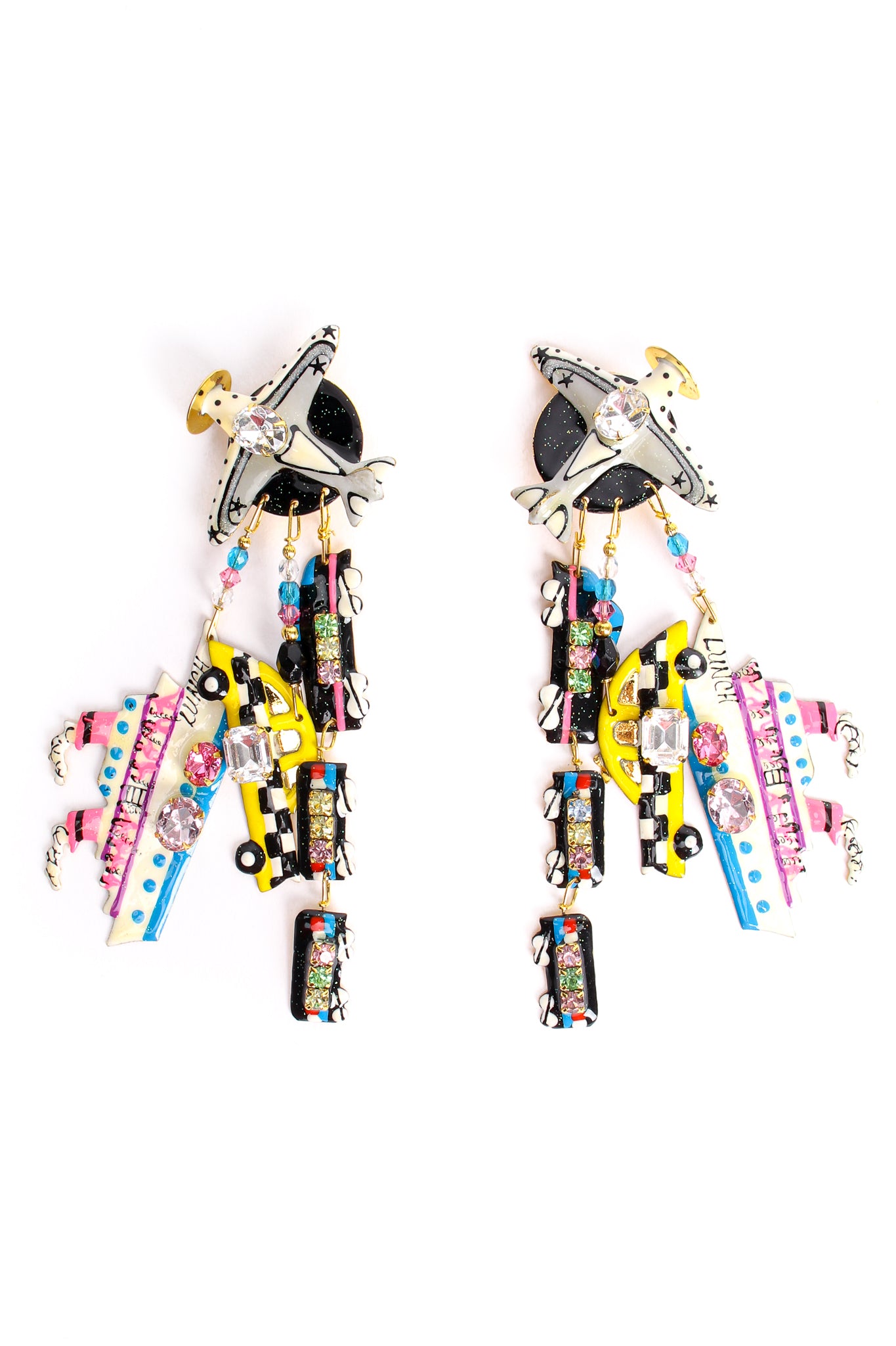 Vintage Lunch At The Ritz Weekend Getaway Travel Charm Earrings at Recess Los Angeles