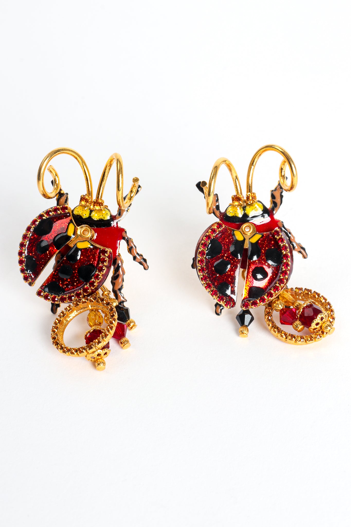 Vintage Lunch At The Ritz Bug Be A Lady Ladybug Earrings at Recess Los Angeles