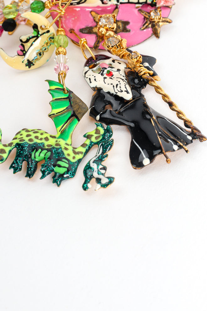 Vintage Lunch At The Ritz Fantasy Castle Tintagel Earrings dragon at Recess LA