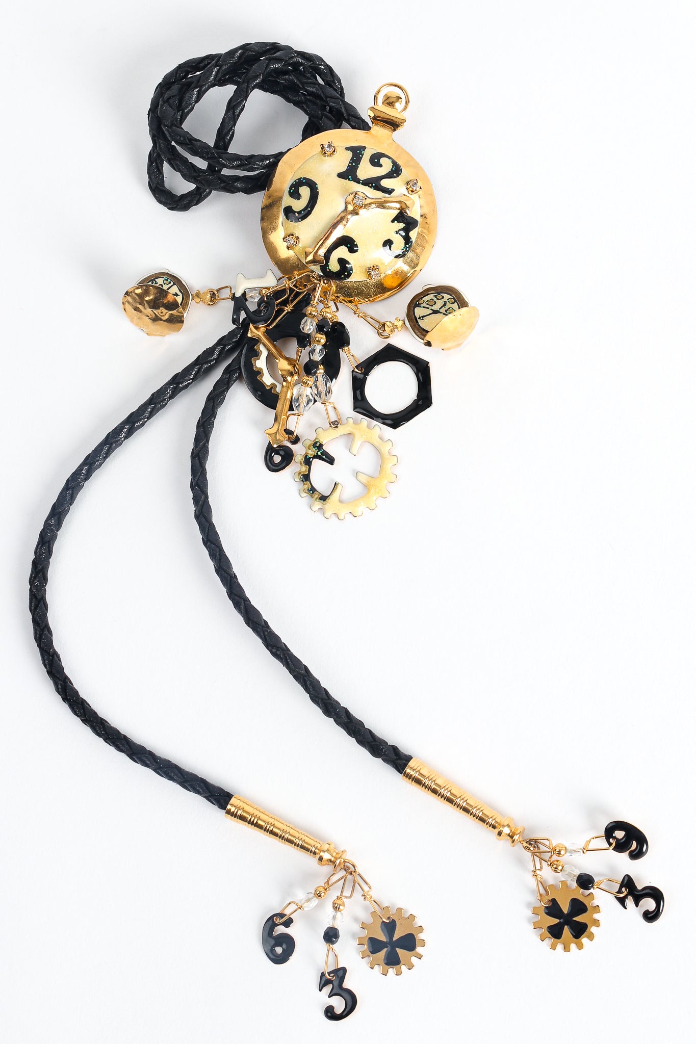 Vintage Lunch At The Ritz Steampunk Pocket Watch Charm Bolo Tie at Recess Los Angeles