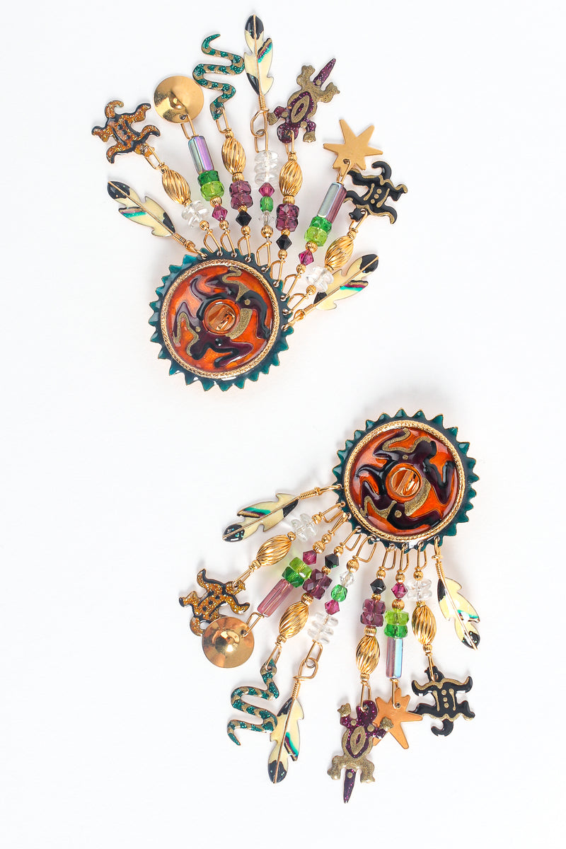 Vintage Lunch At The Ritz Southwestern Desert Glyph Earrings at Recess Los Angeles