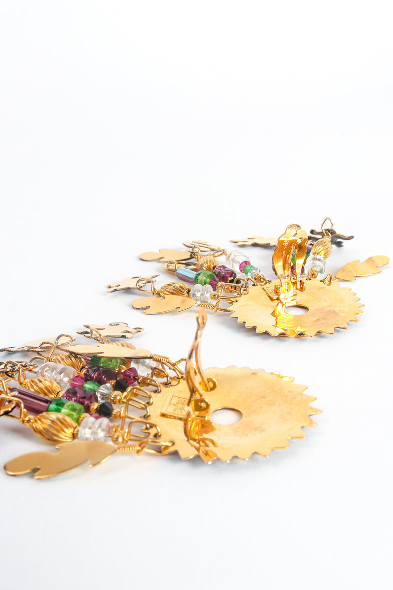 Vintage Lunch At The Ritz Southwestern Desert Glyph Earrings clip back at Recess Los Angeles