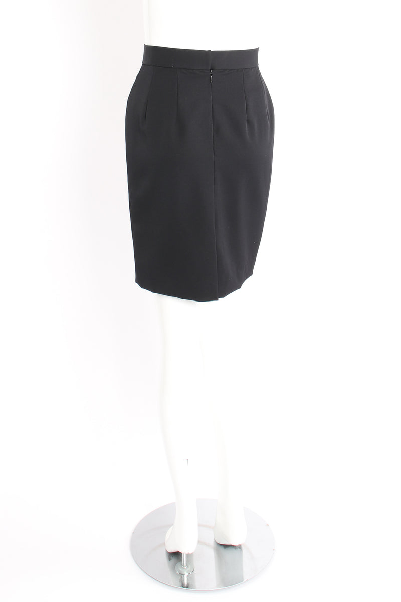 Vintage M.Yoko Slit Yoke Jacket & Skirt Suit on Mannequin skirt back at Recess Los Angeles