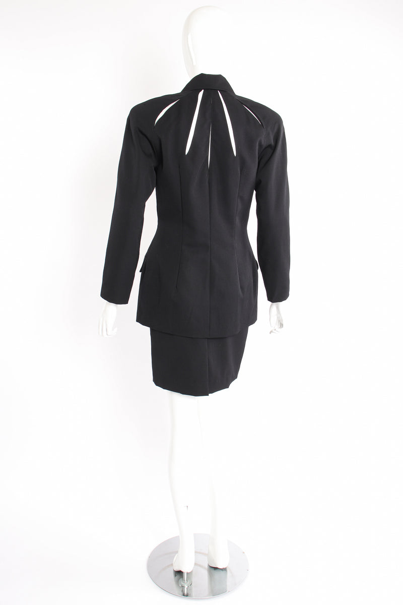 Vintage M.Yoko Slit Yoke Jacket & Skirt Suit on Mannequin back at Recess Los Angeles