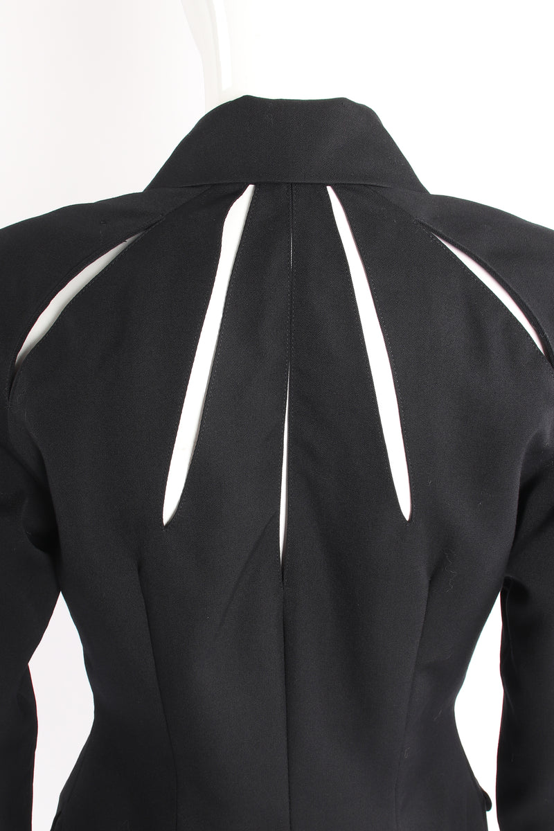 Vintage M.Yoko Slit Yoke Jacket & Skirt Suit on Mannequin back crop at Recess Los Angeles
