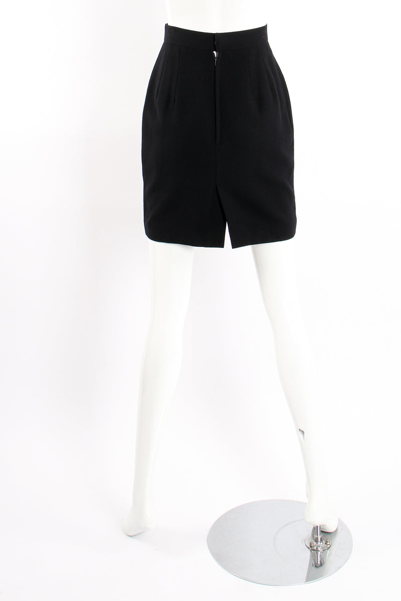 Vintage M.Yoko Wool Bustier Skirt Set on Mannequin back at Recess Los Angeles