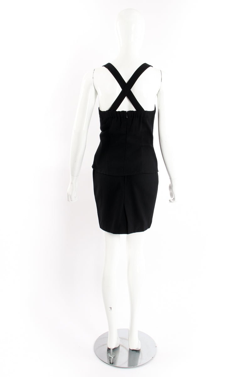 Vintage M.Yoko Wool Bustier & Skirt Set on Mannequin back at Recess Los Angeles