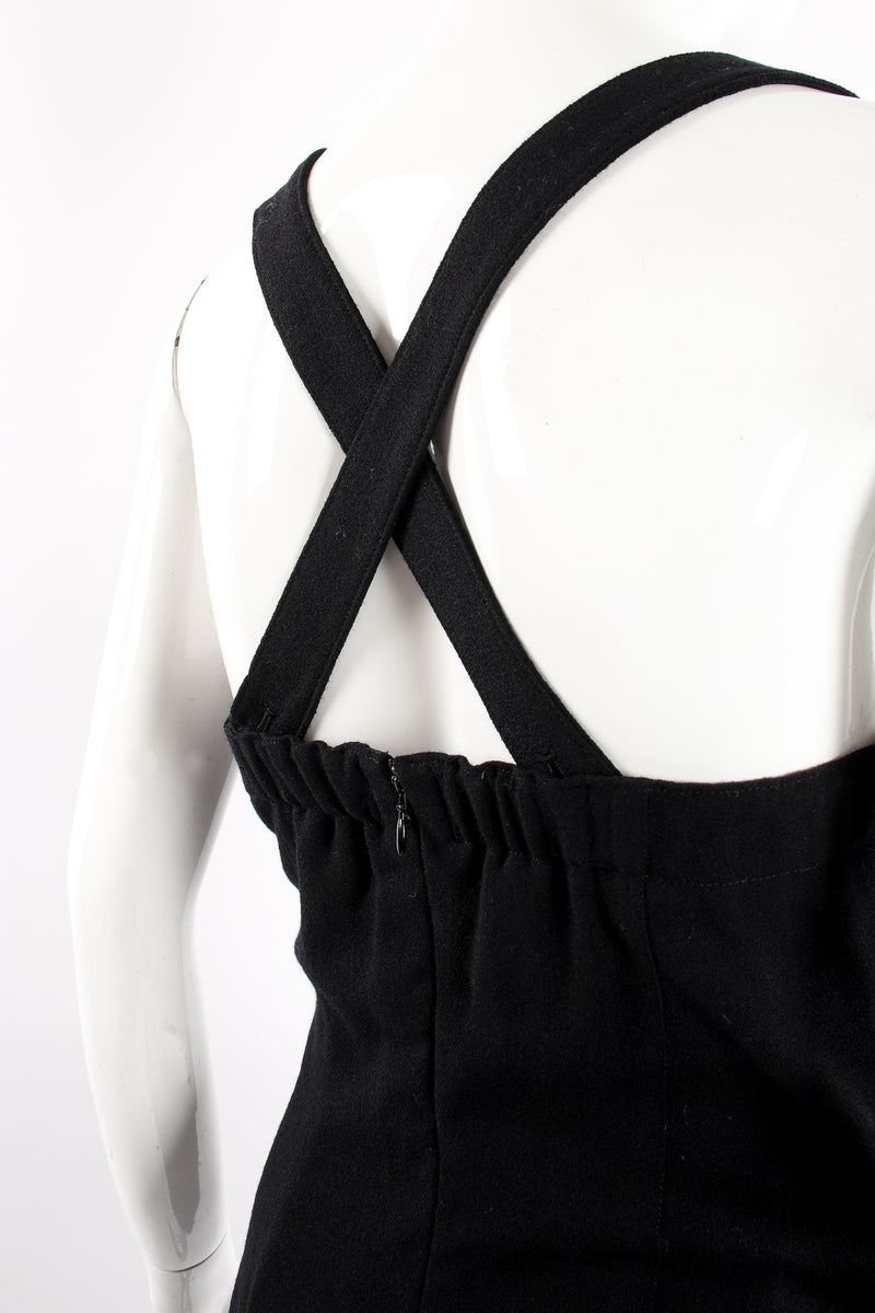 Vintage M.Yoko Wool Bustier & Skirt Set on Mannequin strap detail at Recess Los Angeles