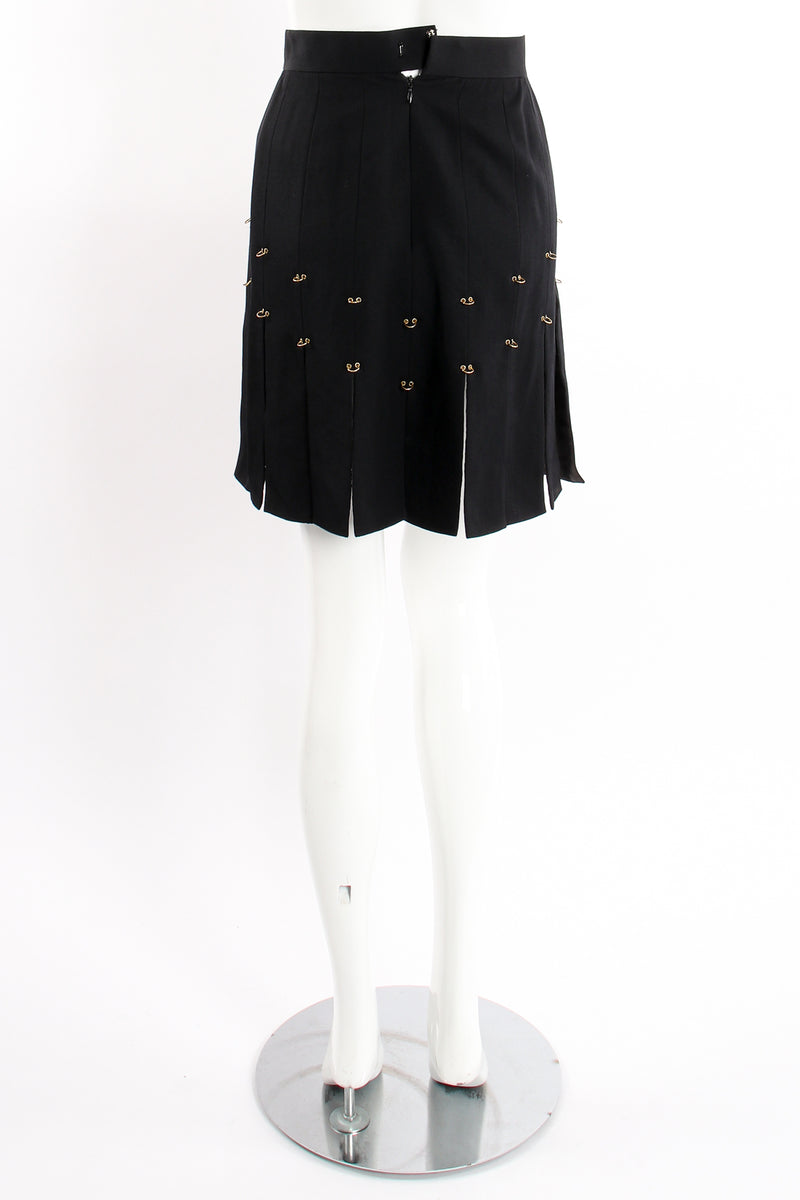 Vintage M.Yoko Pierced Ring Carwash Skirt Suit on Mannequin skirt back at Recess Los Angeles