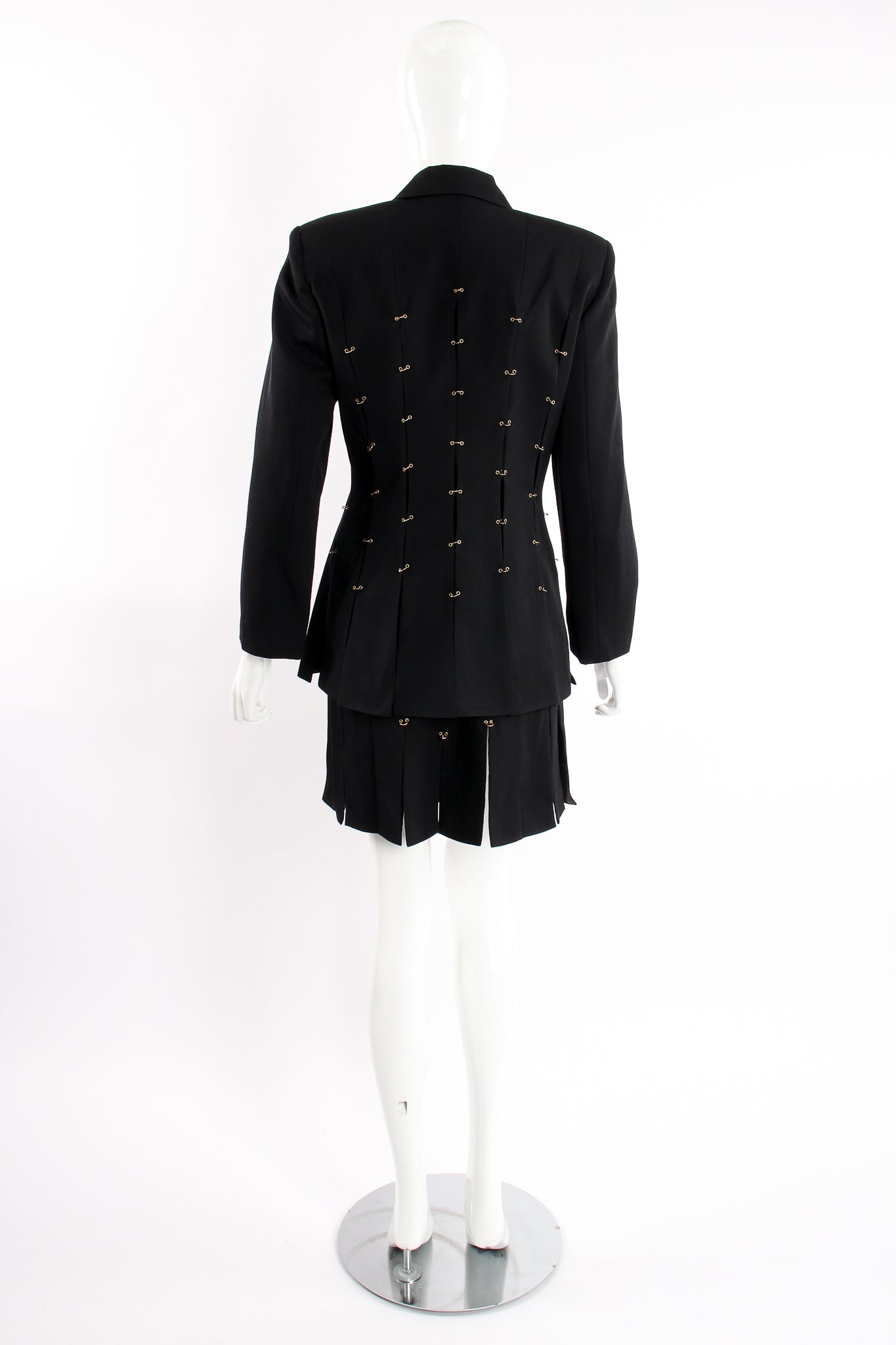 Vintage M.Yoko Pierced Ring Carwash Skirt Suit on Mannequin back at Recess Los Angeles