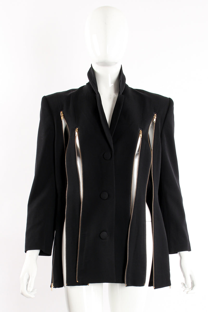Vintage M.Yoko Zipper Zipper Carwash Jacket on Mannequin front open at Recess Los Angeles
