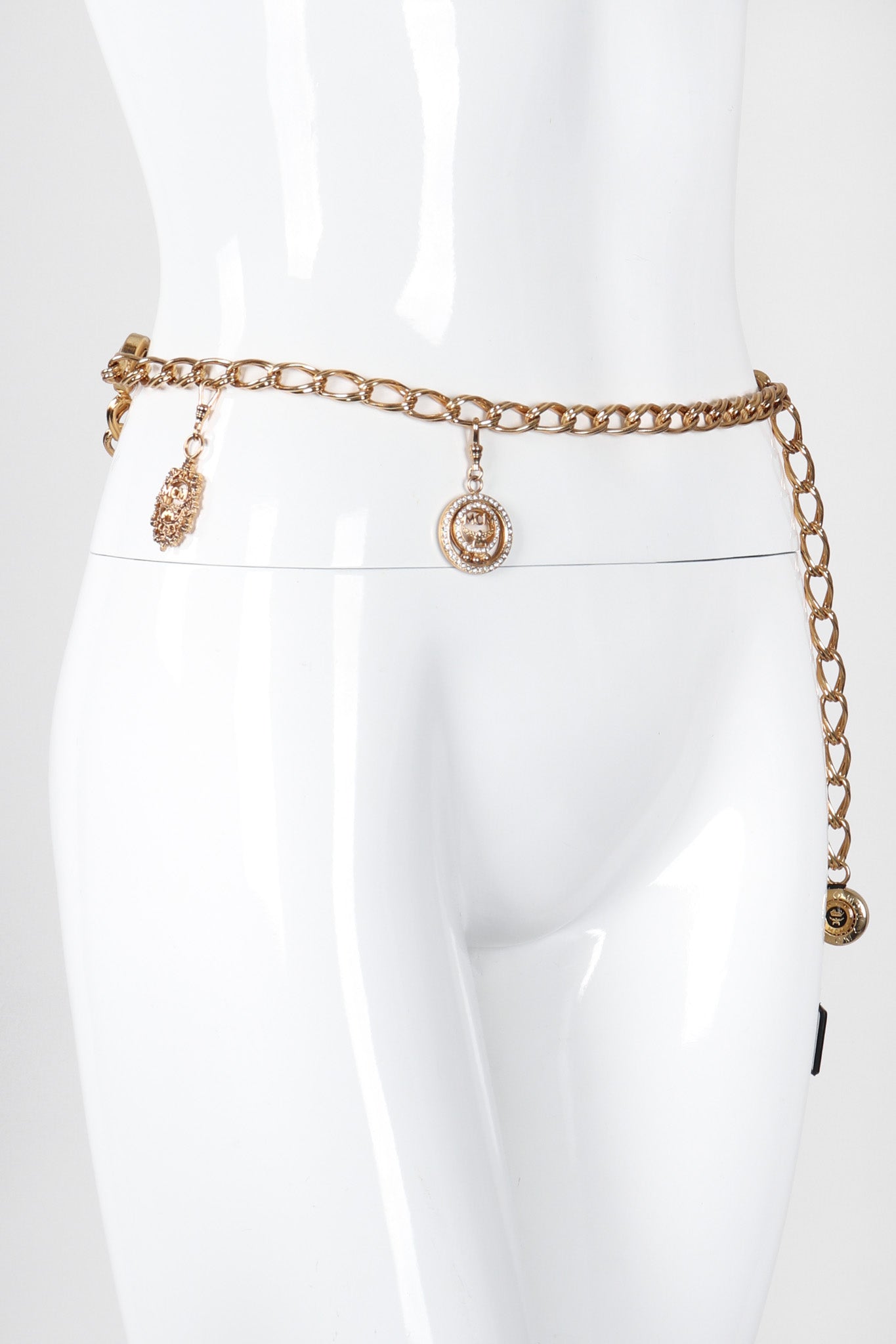 Recess Los Angeles MCM Charmed Gold Logo Chain Belt