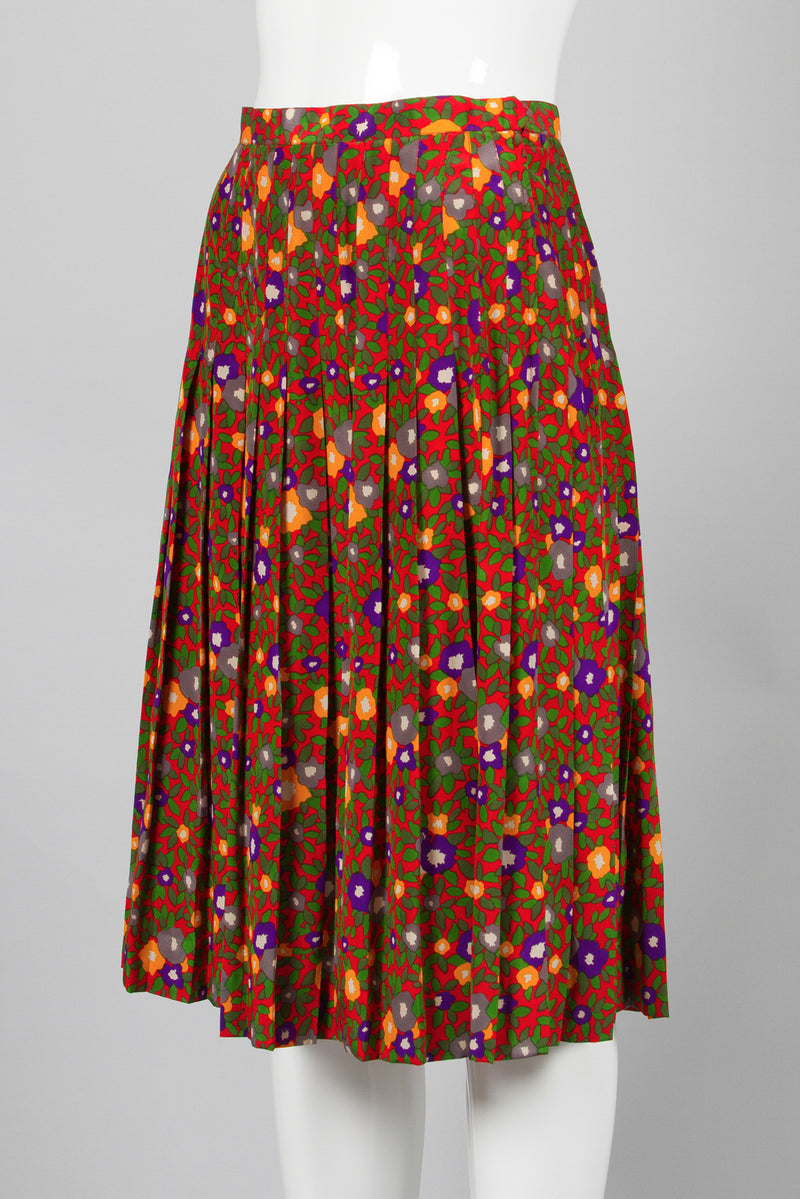 Saint Laurent Rive Gauche Floral Skirt2
