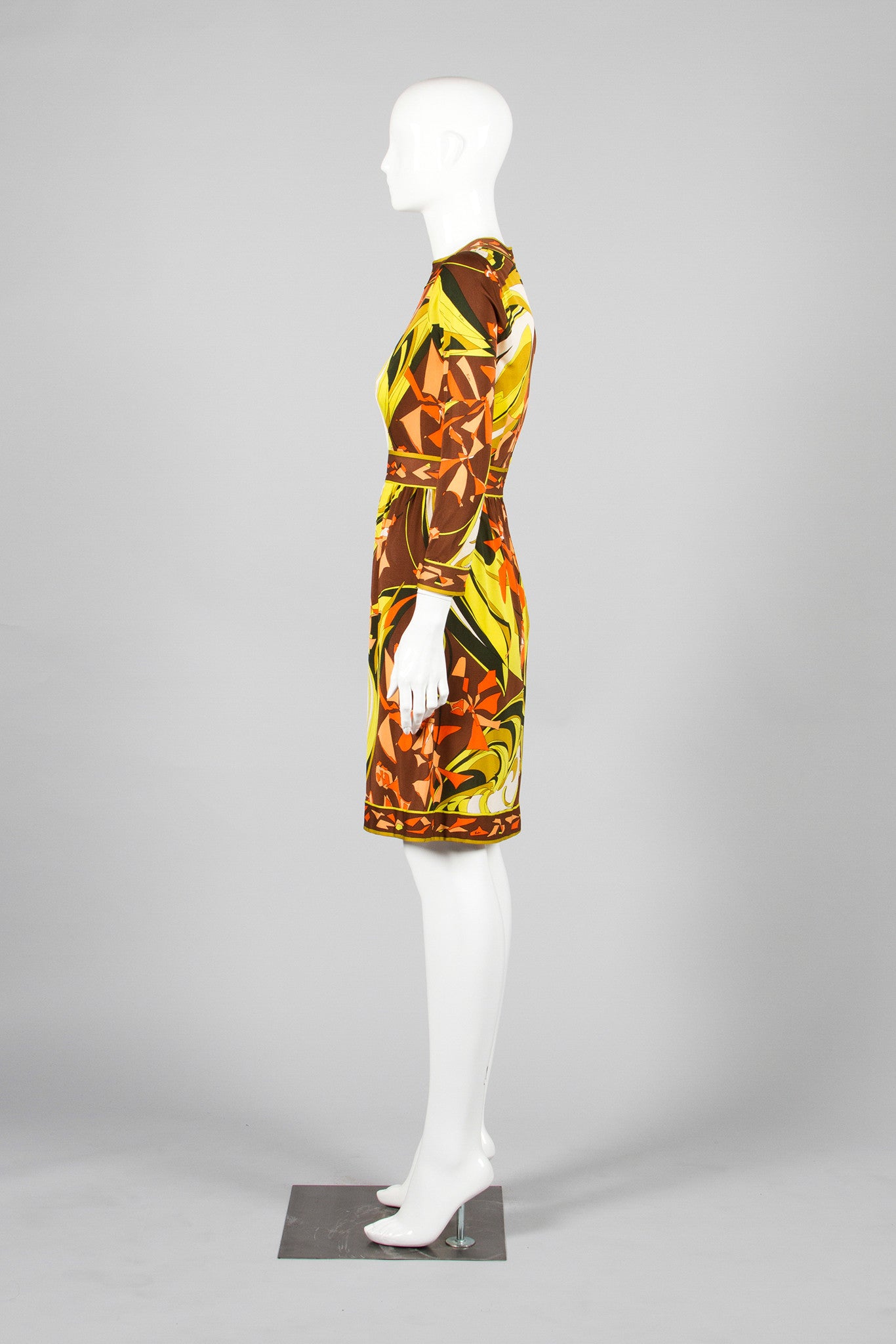 Emilio Pucci 3/4 Sleeve Print Dress