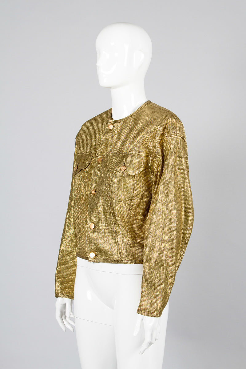 Junior Gaultier Metallic Gold Jacket Side