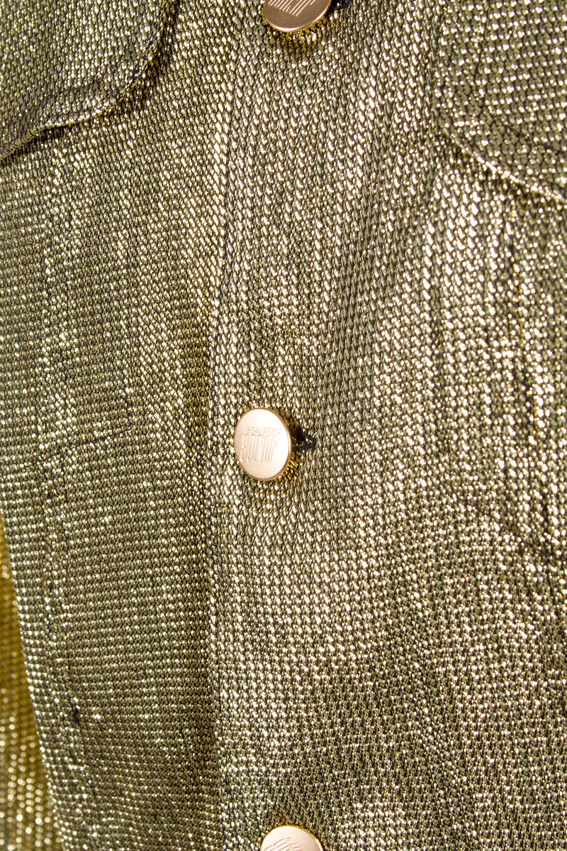 Junior Gaultier Metallic Gold Jacket Detail