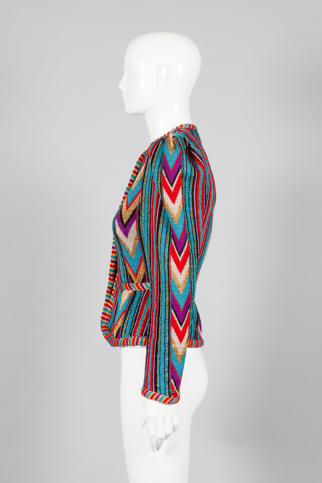 Saint Laurent Rive Gauche Metallic Multi Jacket Side2