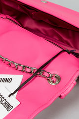 Moschino Moto Jacket Bag in pink, inside