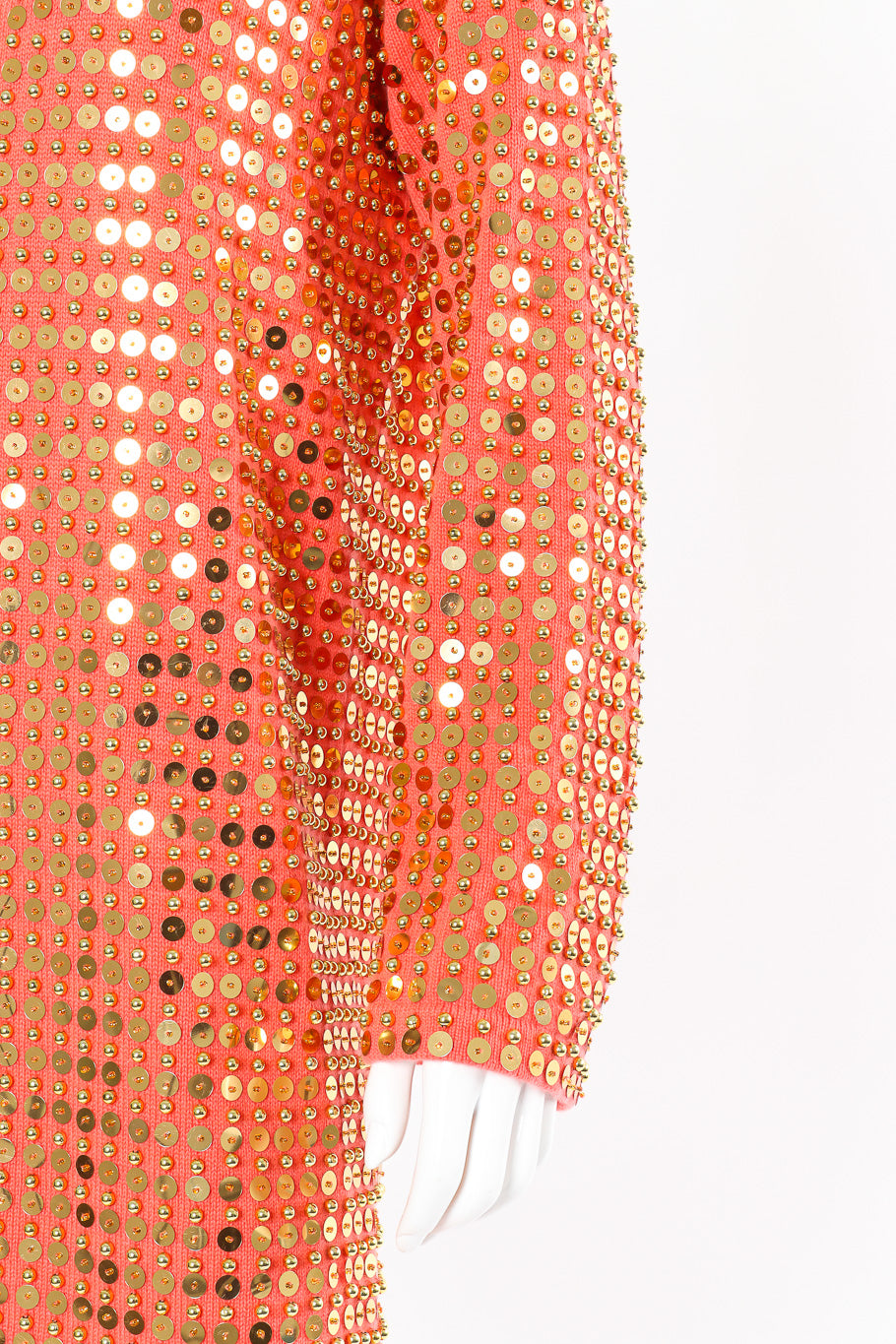 Cashmere sequin sweater dress by Michael Kors on mannequin sleeve @recessla