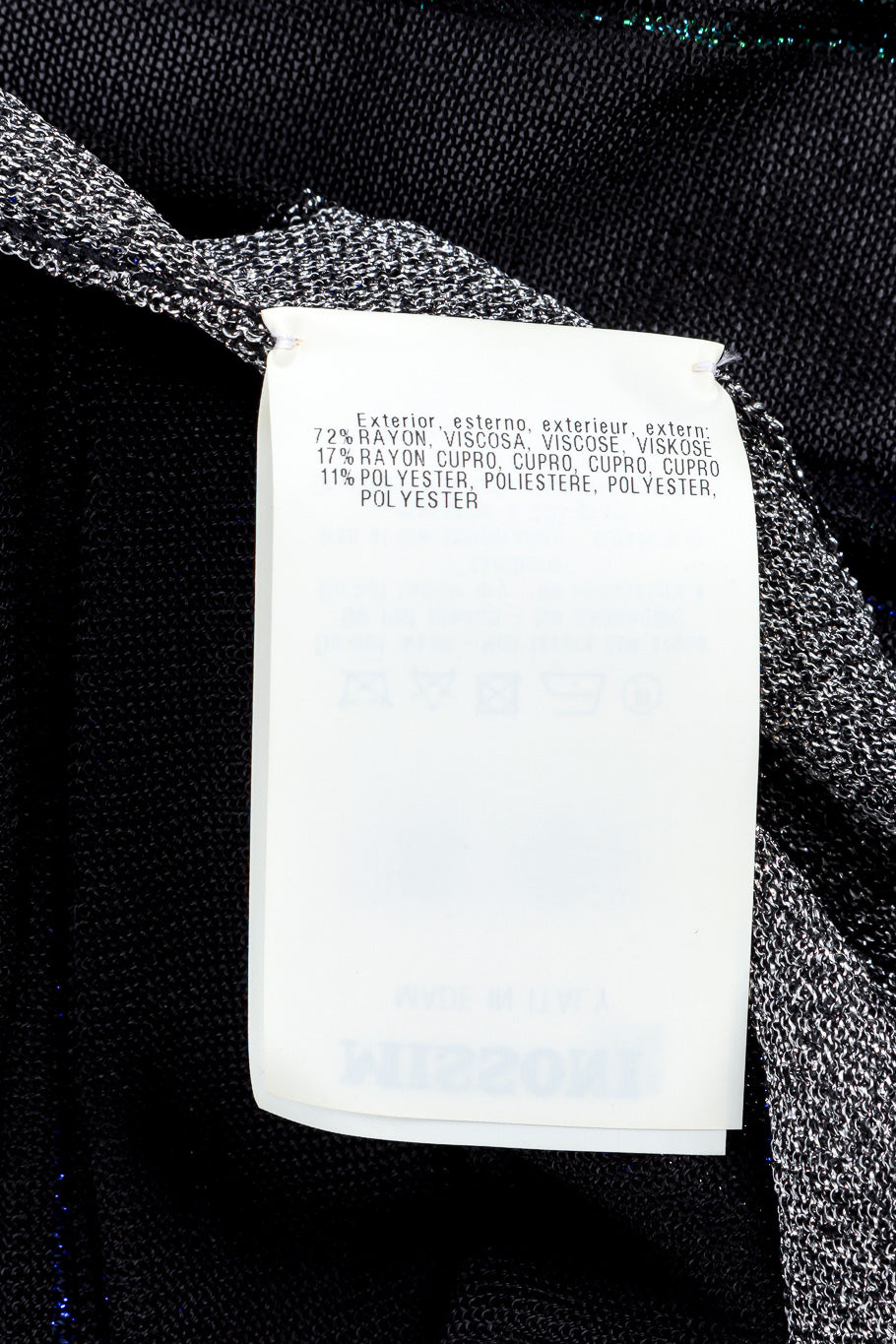 Missoni Wrap Effect Pleated Midi Dress Fabric Content @recesla