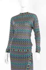 Vintage knit top and skirt set by Missoni on mannequin close front @recessla