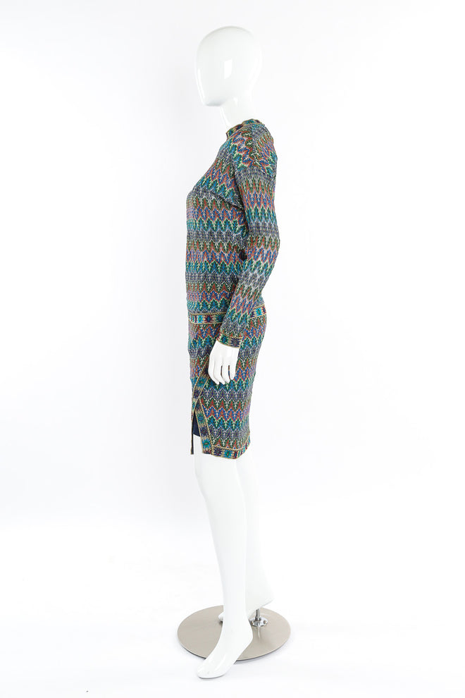 Vintage knit top and skirt set by Missoni on mannequin side @recessla