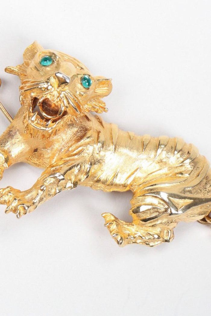 Vintage Morris Moskowitz Golden Tiger Chain Belt – Recess display picture 3