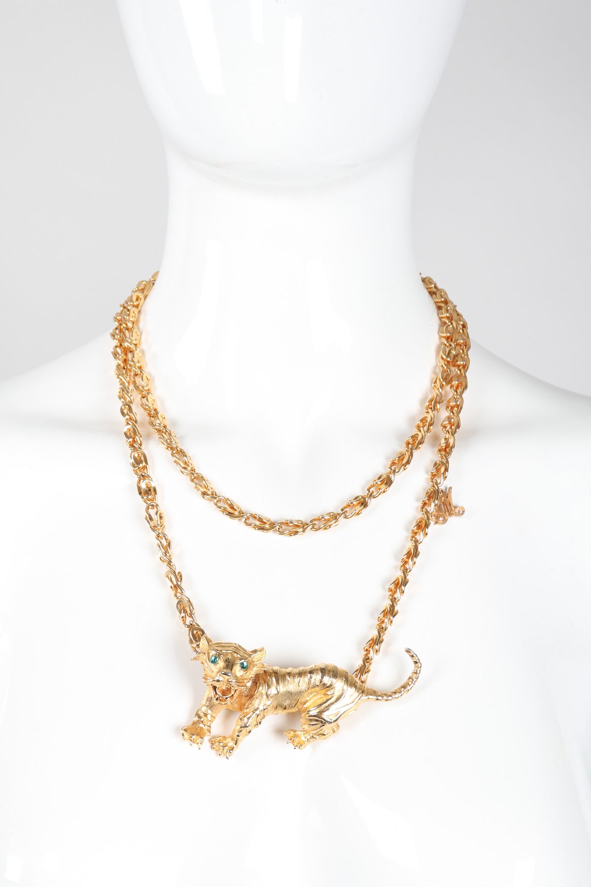 Morris Moskowitz Vintage MM Signed Chain Belt Gold Tone Rectangle Links Size 34\