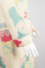 Mary McFadden Quilted Southwestern Folk Art Open Coat