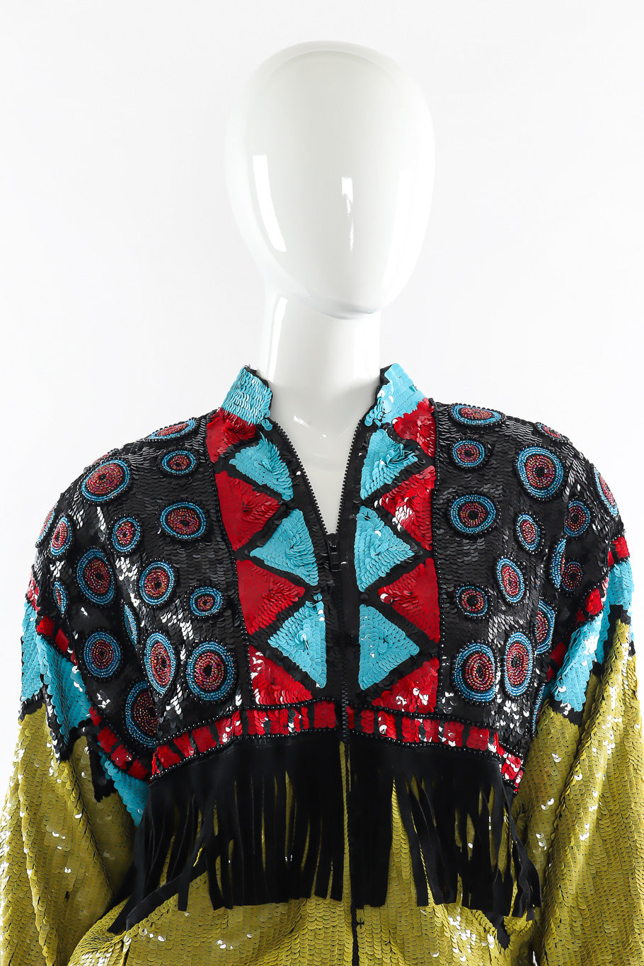 Fringe and sequin jacket by Modi Fabric Close-up @recessla