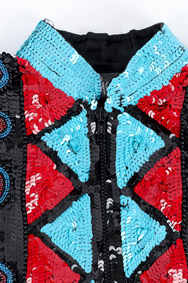 Fringe and sequin jacket by Modi Zipper Close-up @recessla