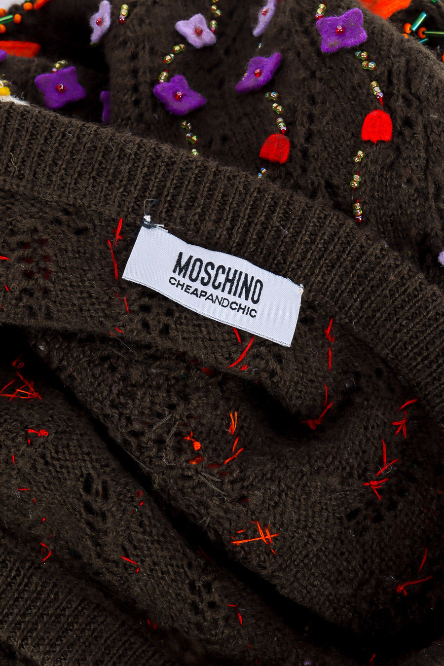 Vintage Moschino Embellished Knit Top and Skirt Set – Recess