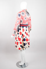 Mollie Parnis Red White Blue Independence Ribbon Dot Dress