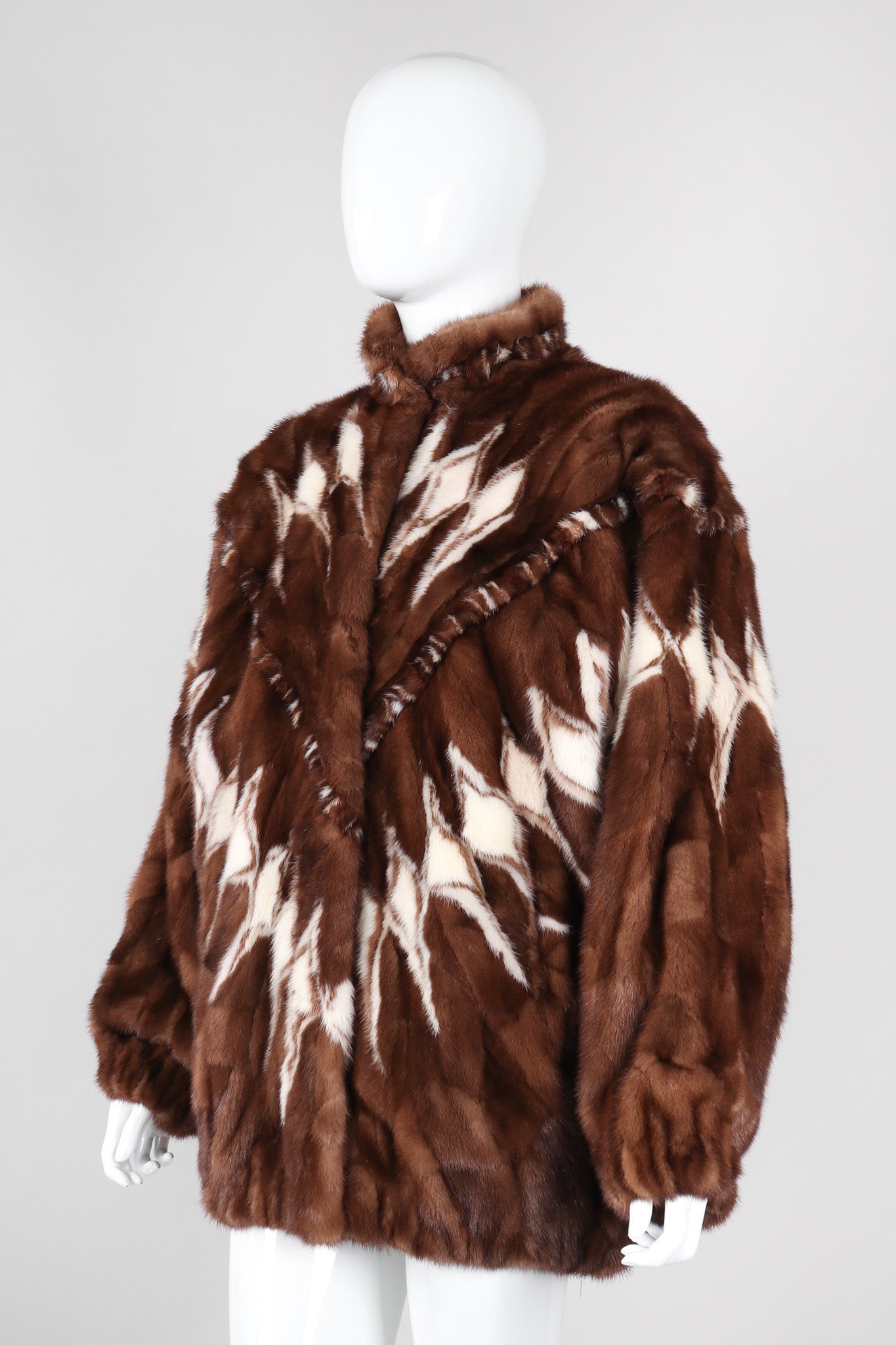 Recess Los Angeles Vintage Mink Diamond Fur Coat