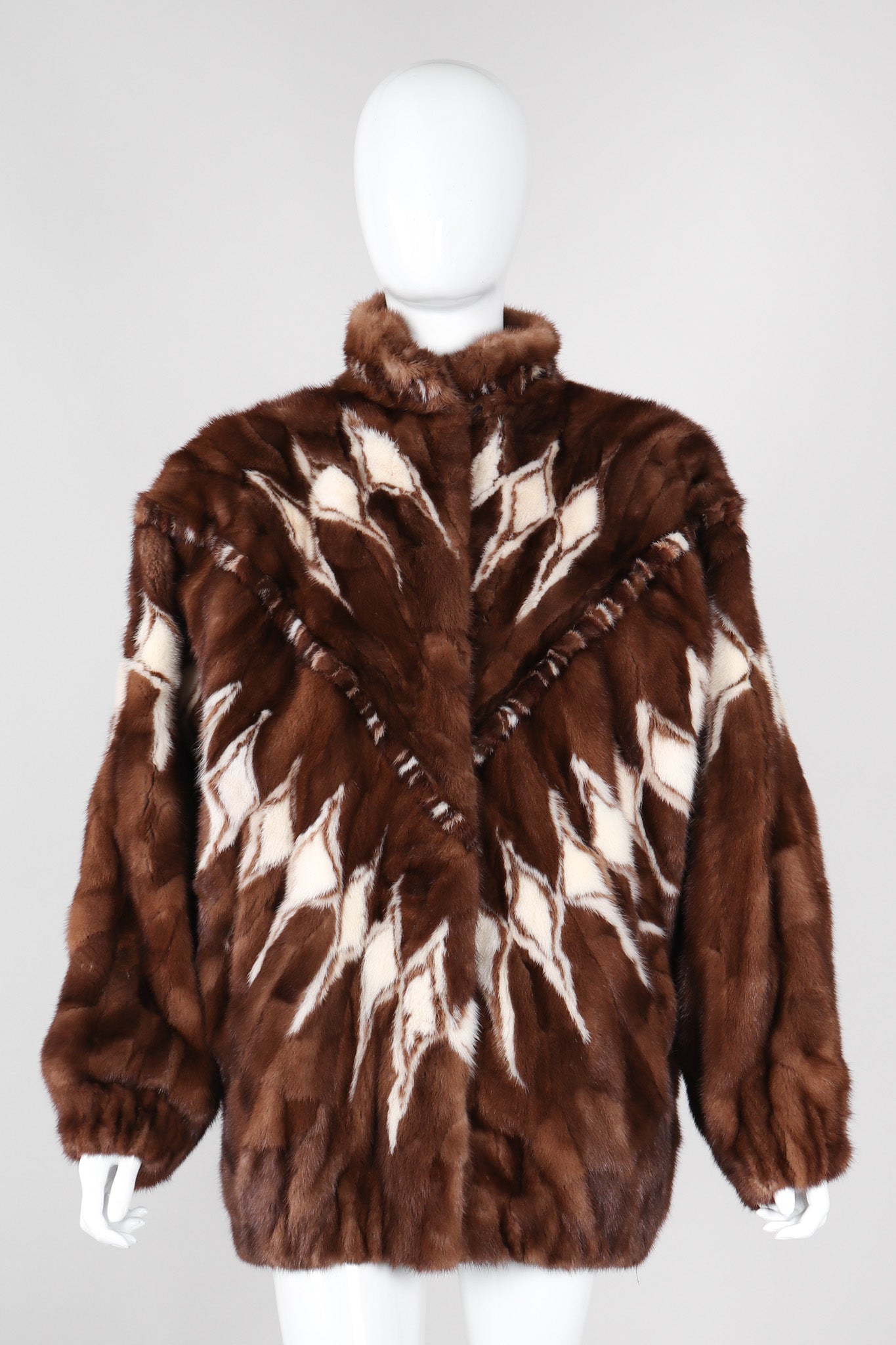 Recess Los Angeles Vintage Mink Diamond Fur Coat