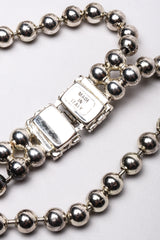 Recess Los Angeles Vintage Double Strand Ball Chain Star Silver necklace Rhinestone Box Clasp