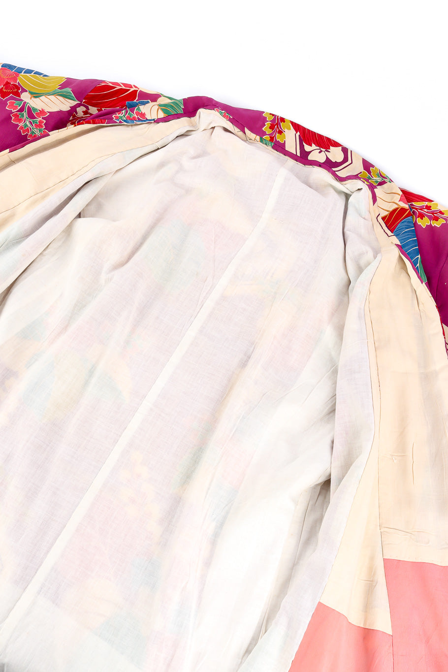 Vintage tropical tile kimono flat lay lining @recessla