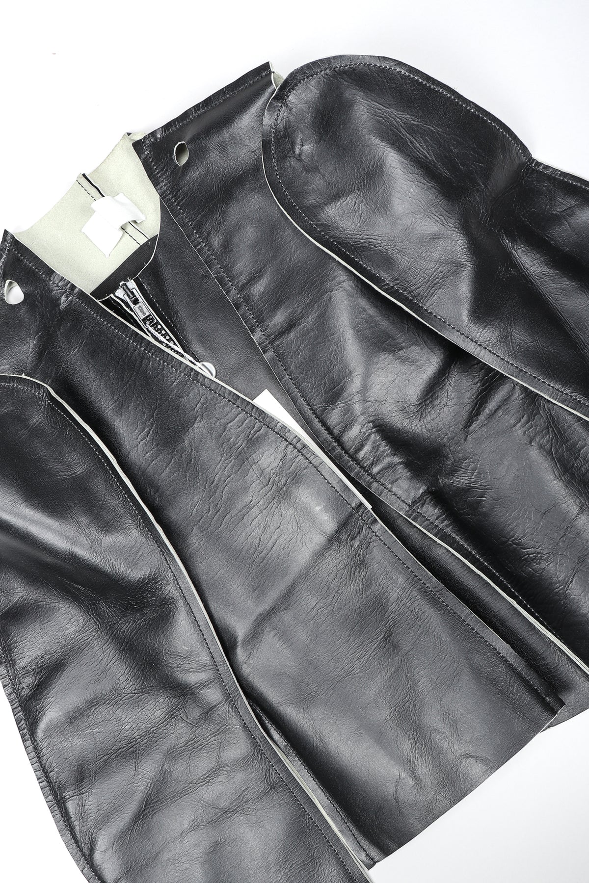 Vintage Maison Margiela 1998 Leather Flat Pattern Jacket